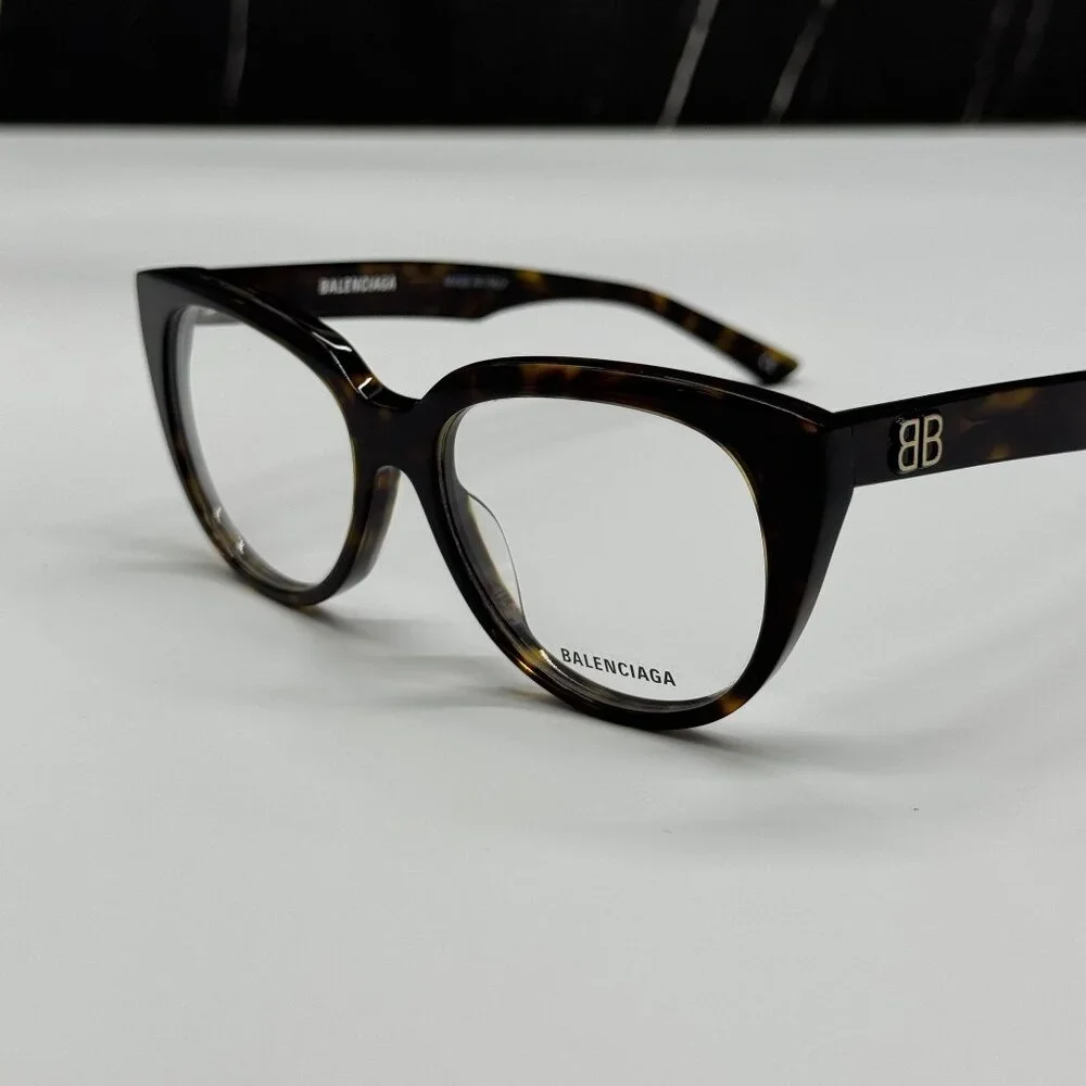 NEW BALENCIAGA BB0131O 005 CAT EYE DARK HAVANA WOMEN EYEGLASSES BALENCIAGA